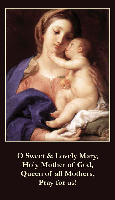 *LARGE* **ENGLISH** Mother's Day Prayer Card